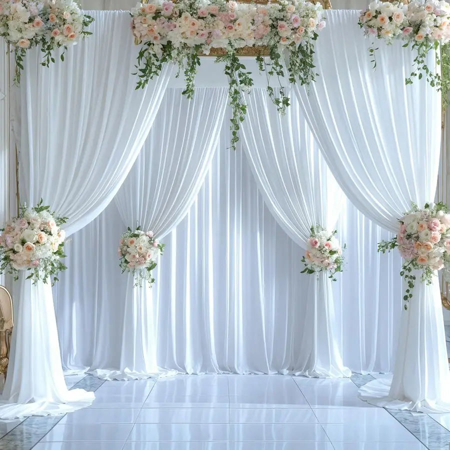 Wrinkle Free Backdrop Curtains For Weddings And Events