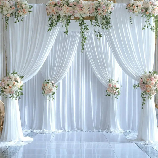 Wrinkle Free Backdrop Curtains For Weddings And Events