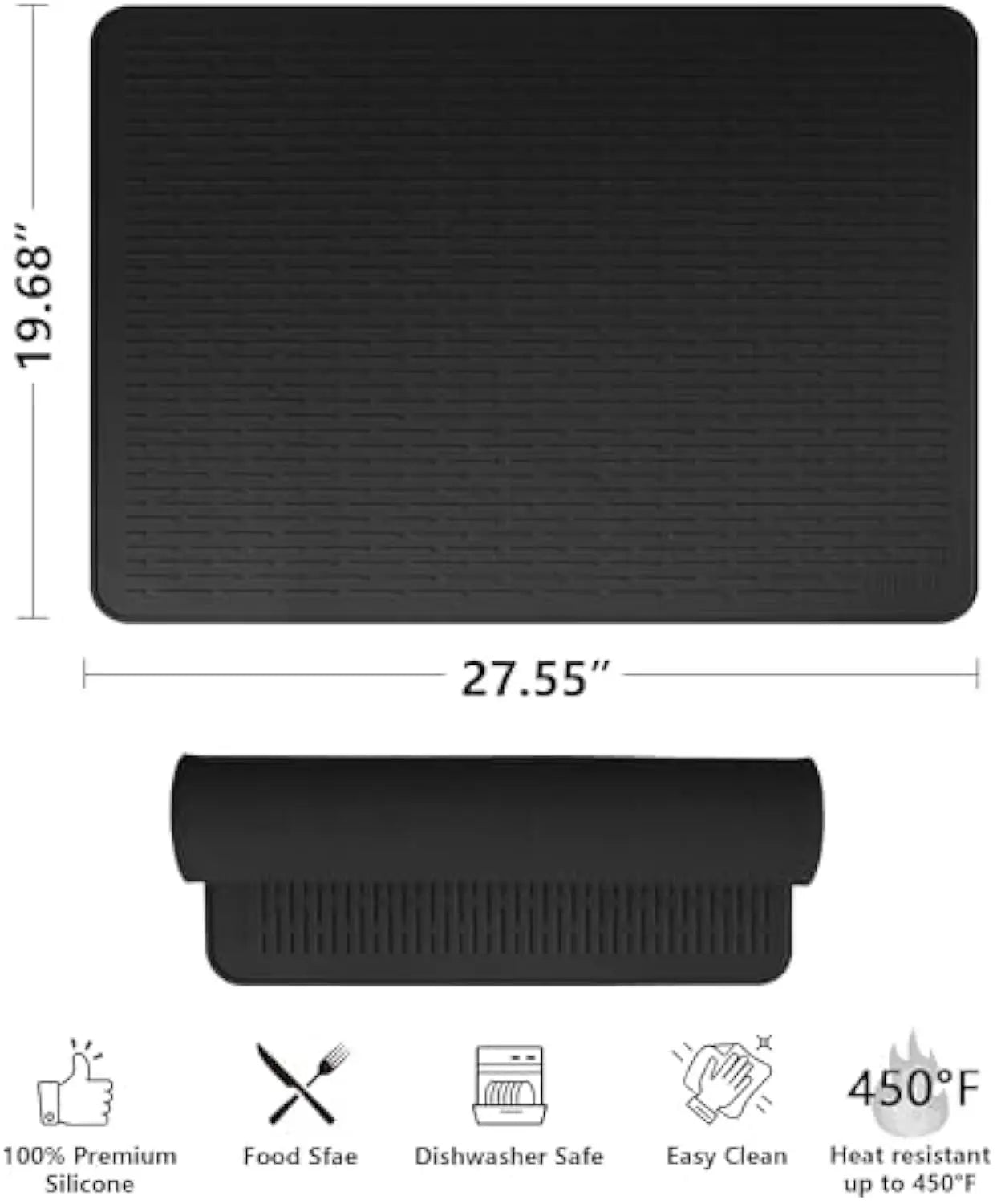 Silicone Stove Top Cover Mat for Glass Cooktops Heat Resistant
