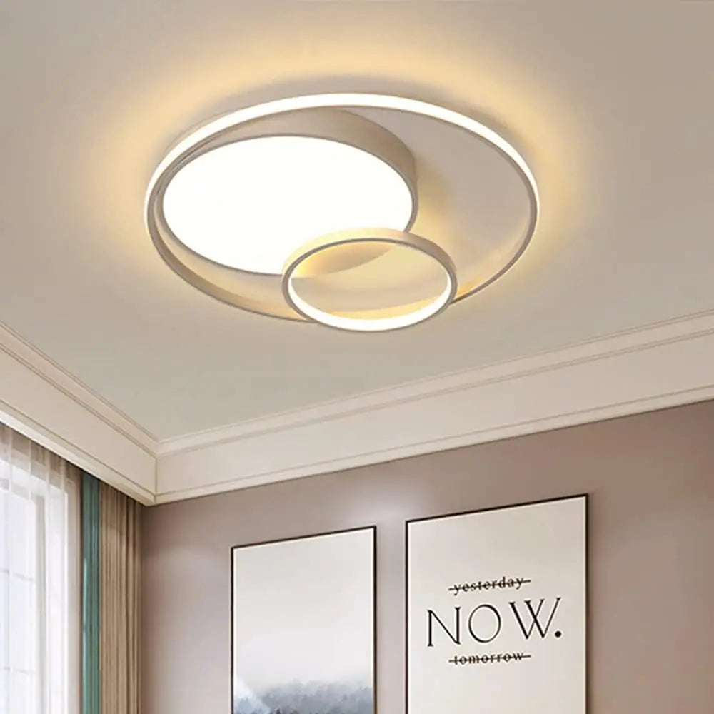 LED Flush Mount Ceiling Light Three-Ring Chandelier Modern