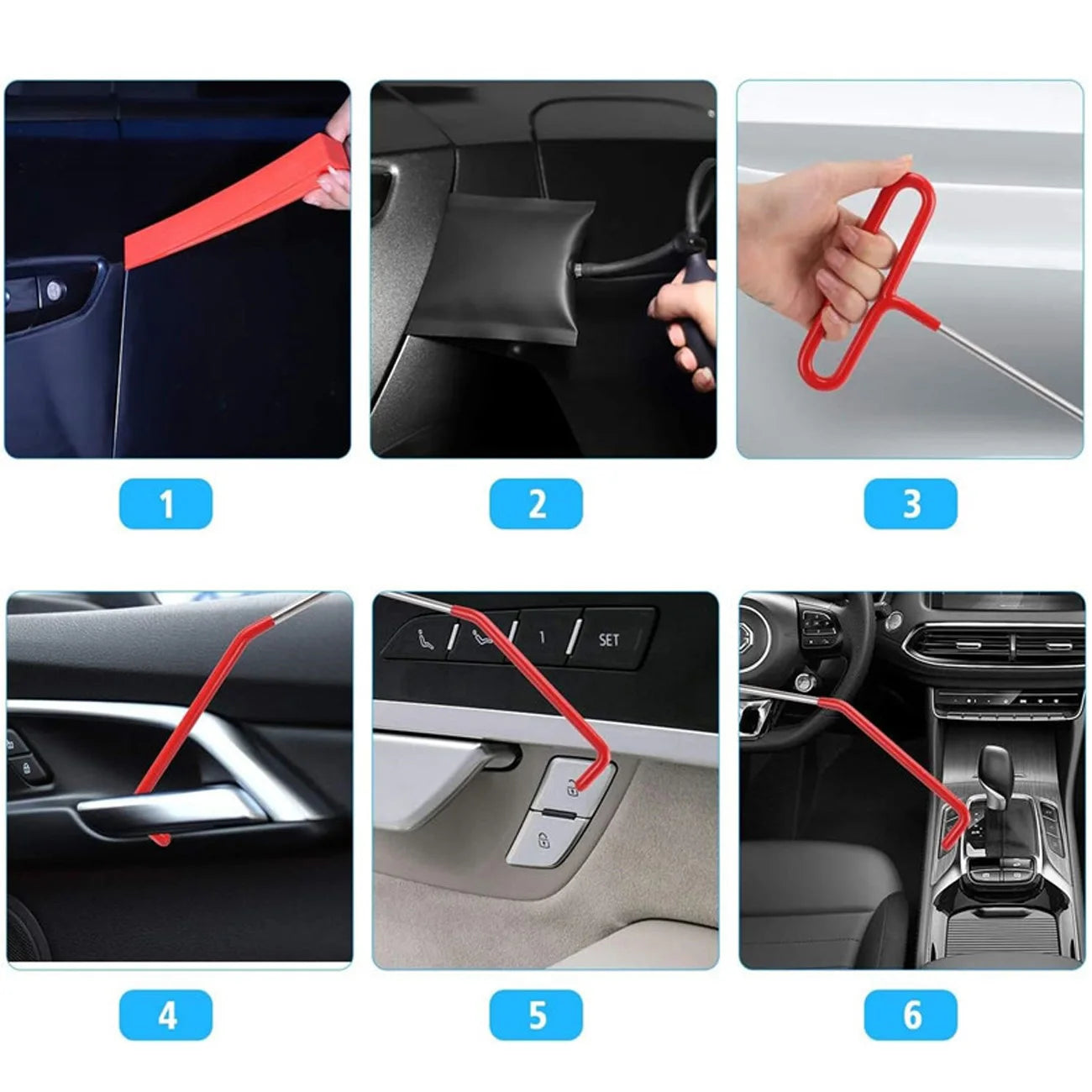 Car Lockout Emergency Open Kit With Air Wedge Pump