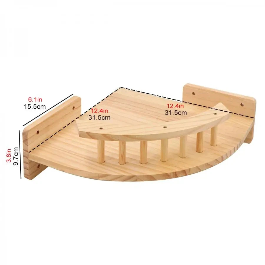 CWV Corner Hammock Cat Tree With Steps Wall Mount Furniture