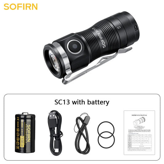 Sofirn Mini SC13 SST40 LED Flashlight 1300lm Keychain