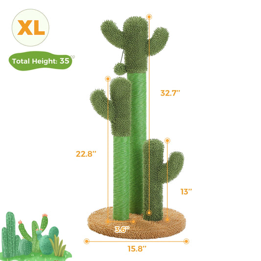 PEQULTI Cactus Cat Tree With Cozy Condo And Hammock