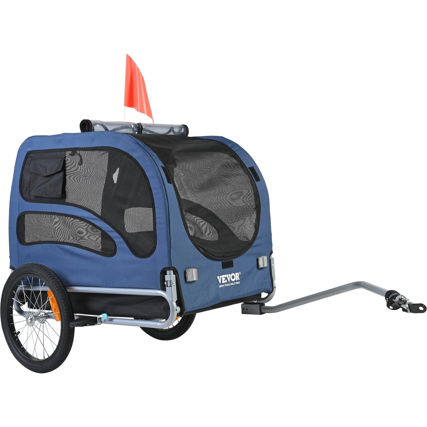 Dog Bike Trailer With Reflectors Collapsible For Travel