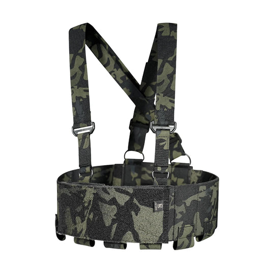 KRYDEX Tactical Ready Chest Rig Low Vis Lightweight Concealed Carry Chest Rig Vest With Elastic 5.56 Magazine Radio Pouch