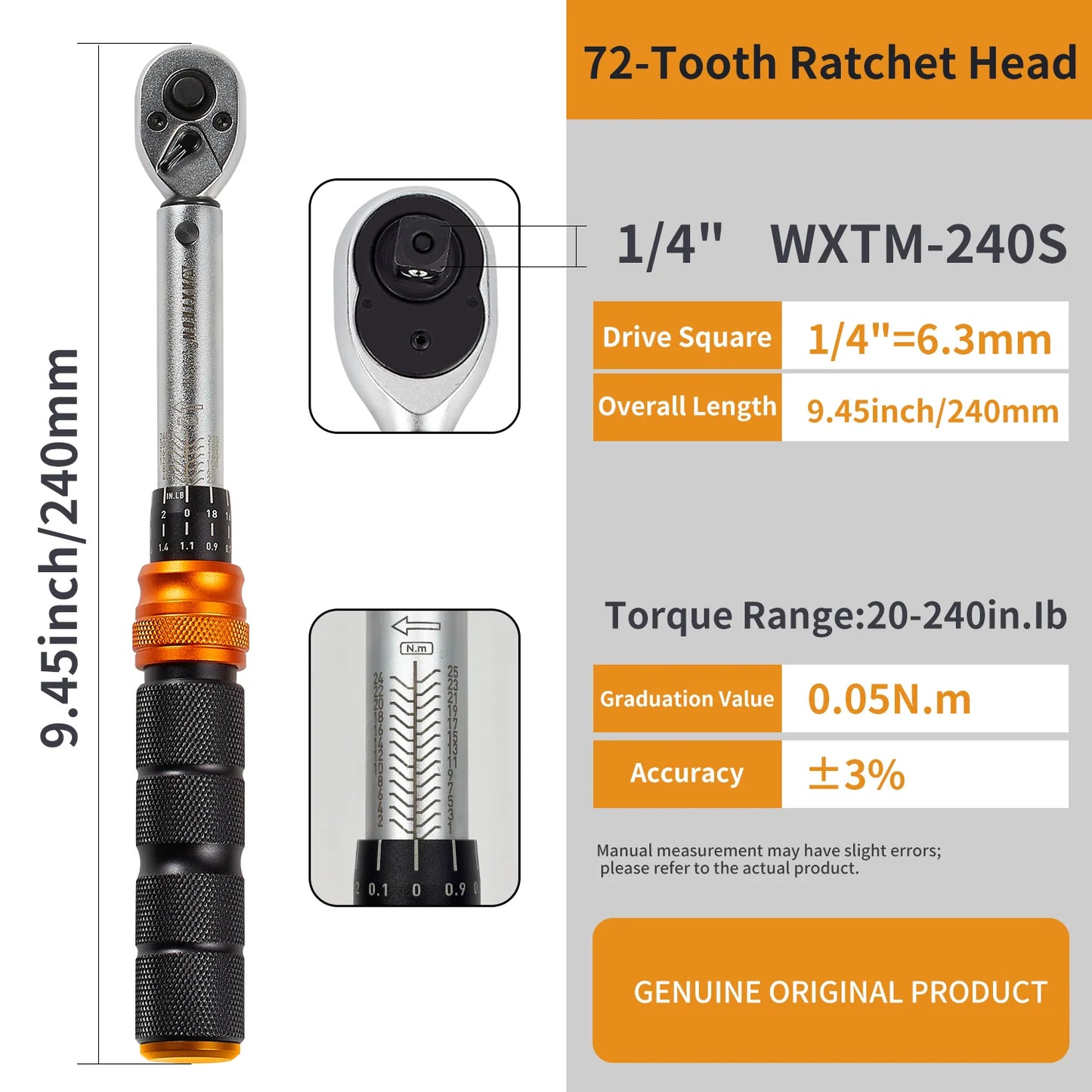 Waxtron Torque Wrench Professional Maintenance Tool for Motorcycles