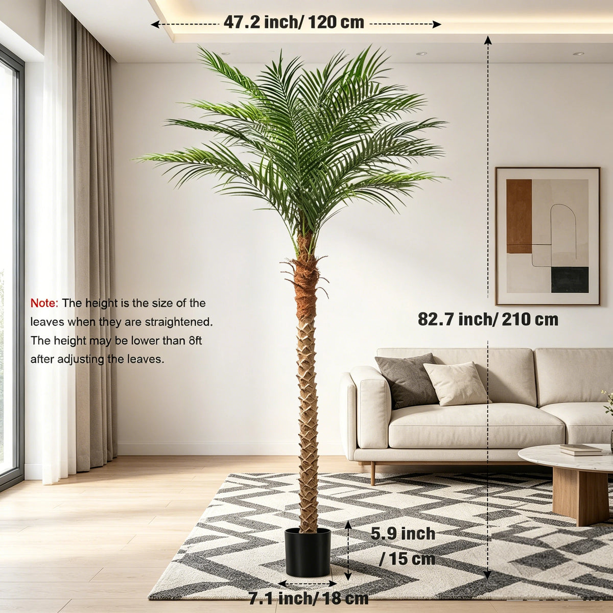 Olitree Artificial Golden Cane Palm Tree For Indoor Decor