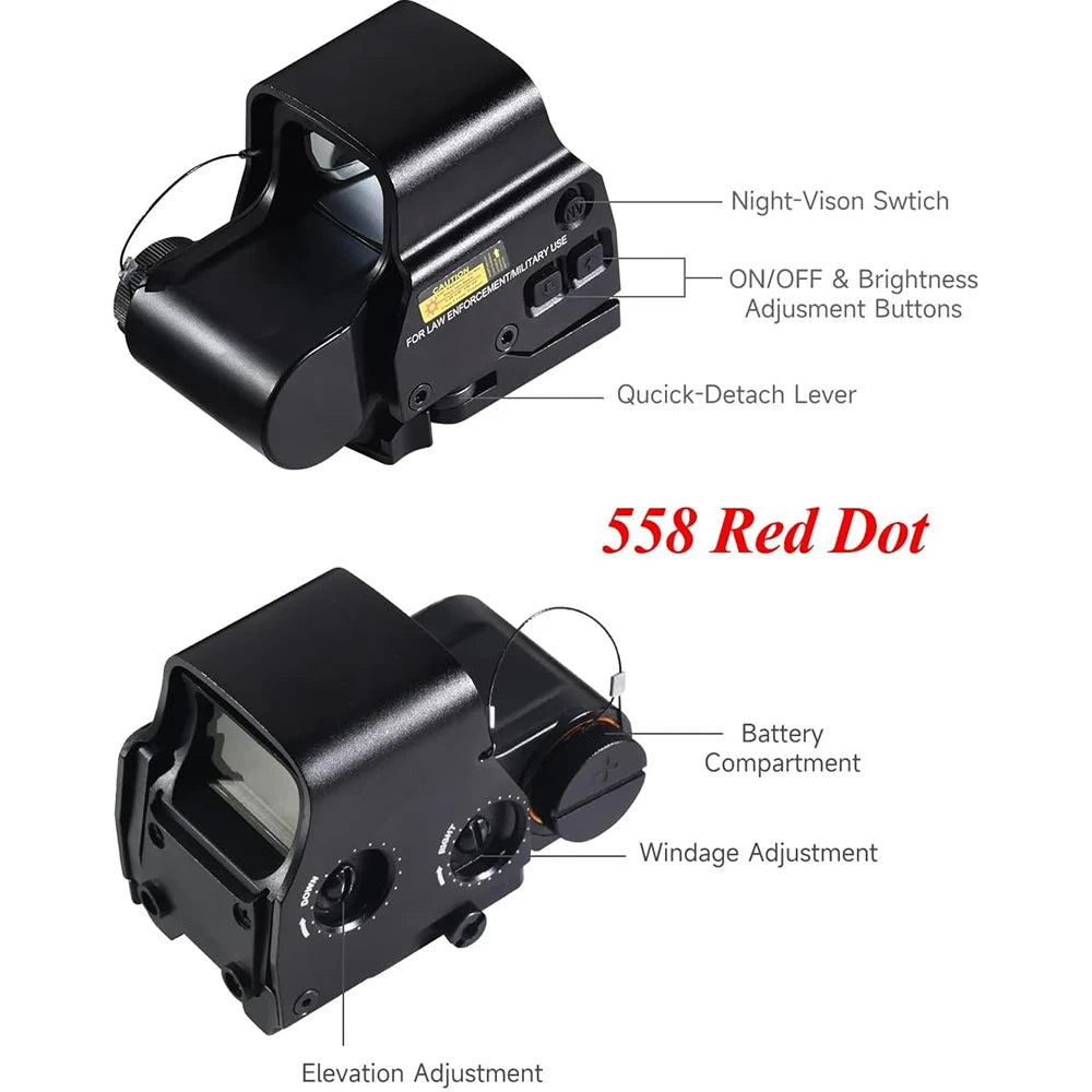Nabila Red Dot Holographic Sight Scope For Rifle Rails