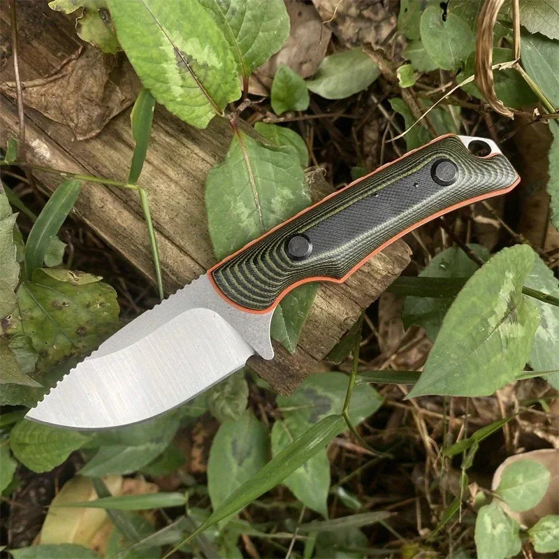 BM 15017 Two-tone G10 Handle 8Cr13Mov Blade Fixed Blade Straight Knife Outdoor Hunting Self-defense EDC with Sheath Knives