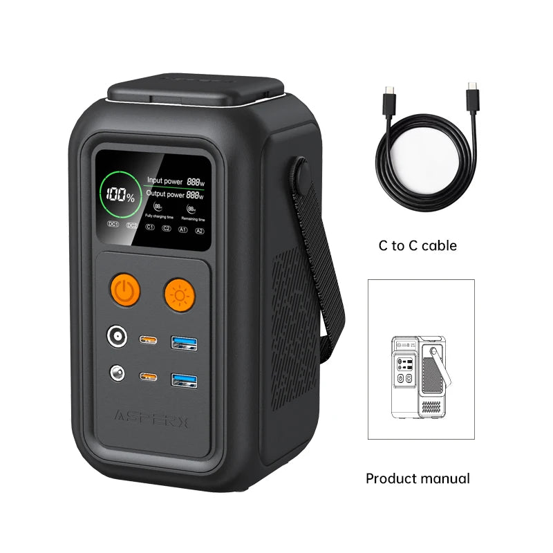 CTOLITY 200W LiFePO4 Power Station 192Wh Portable Emergency Battery