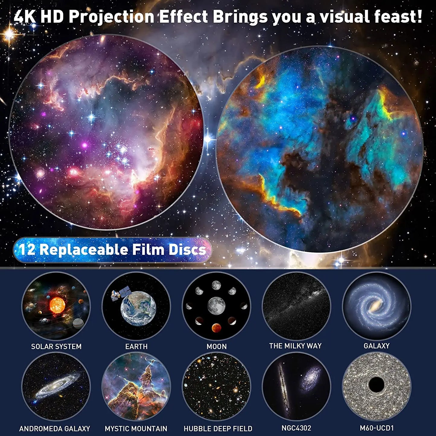 Aiopp Star Projector 13 In 1 Planetarium Galaxy Night Light