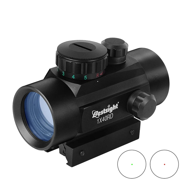 Bestsight Illuminated Red Dot Sight For Airsoft Hunting Rifle