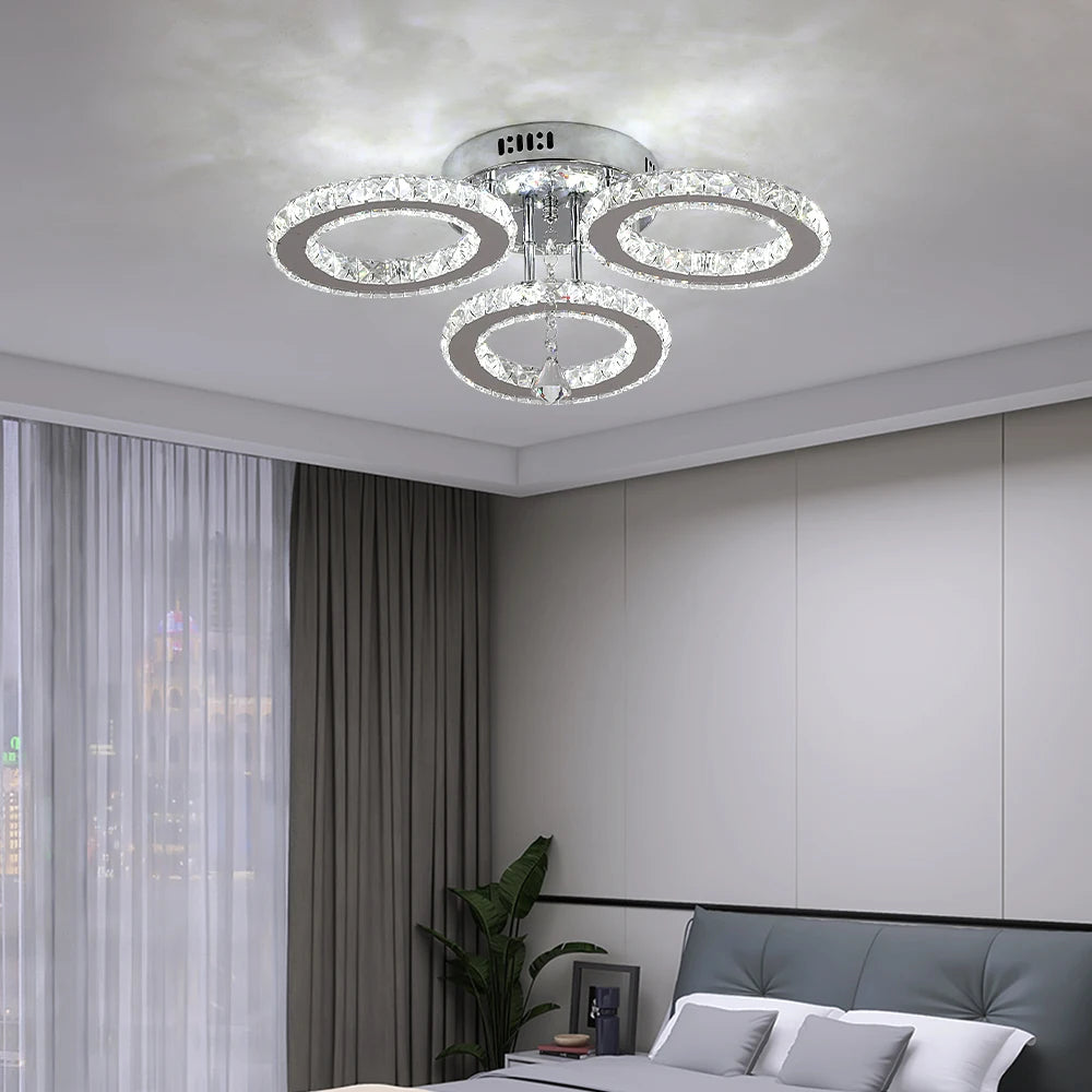 Vinilky Crystal Ceiling Chandelier For Living Room And Dining
