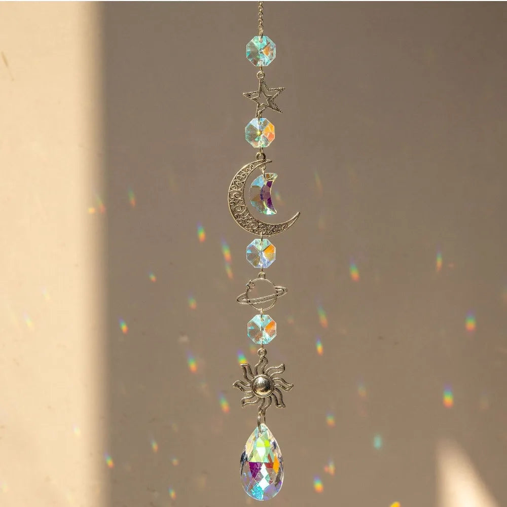 Crystal Wind Chime Rainbow Maker Sun Catcher Dream Catcher Pendant Home Garden Decor Wind Chime, Holiday, Festival, Home Decor,