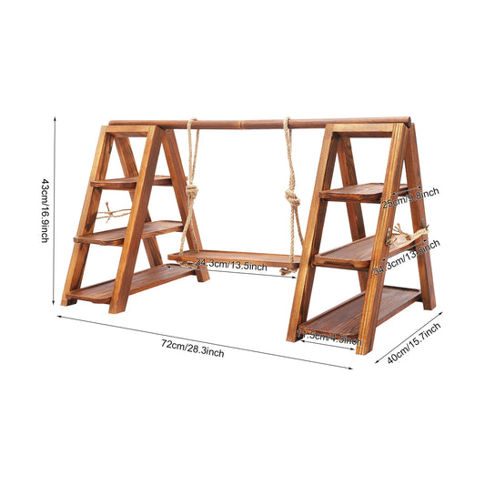 Bymaocar 3-Tier Wooden Cake Stand For Desserts And Weddings