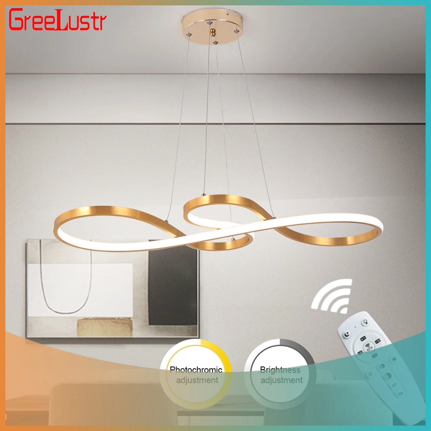 GreeLustr Nordic Led Pendant Light Modern Minimalist Chandelier