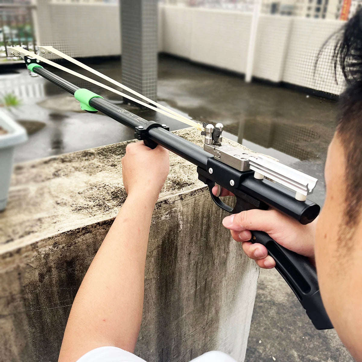 Precision Metal Slingshot With Ergonomic Handle And Trigger