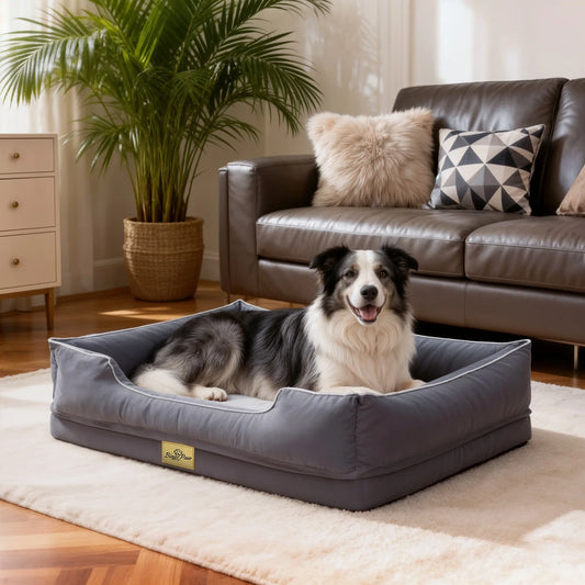 BINGOPAW Orthopedic Rectangular Dog Bed With Washable Removable Cover