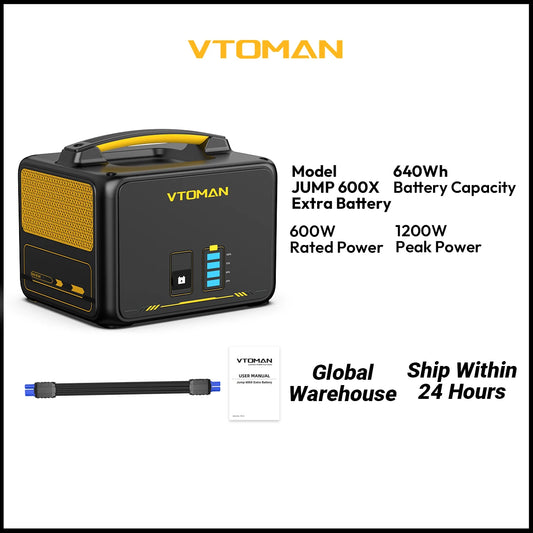 VTOMAN 600W Extra Battery 640Wh For JUMP600X Power Station