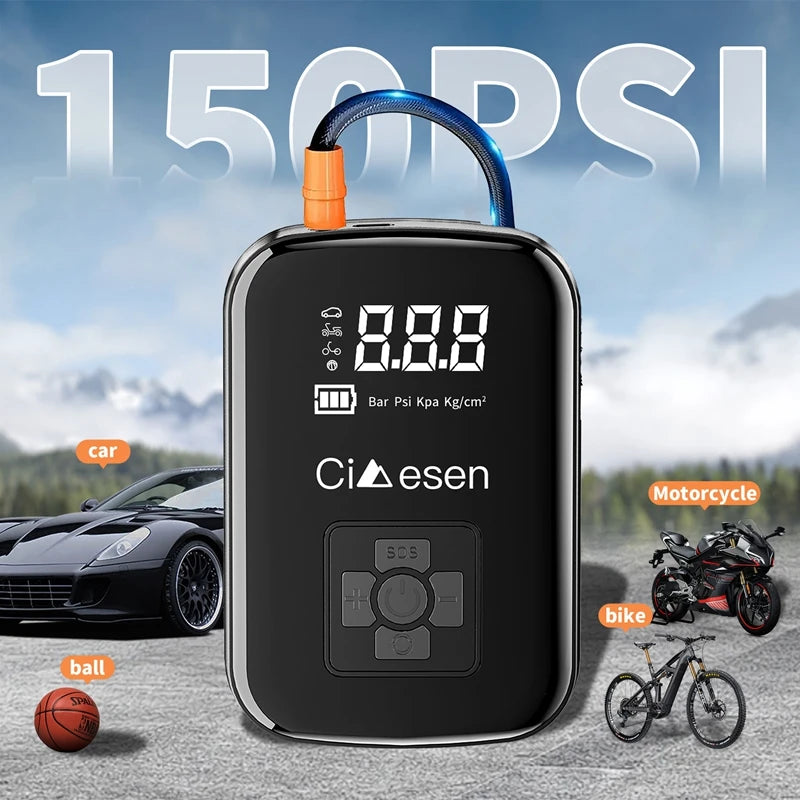 HELLOLEIBOO Car Wireless Air Pump Portable Tire Inflator