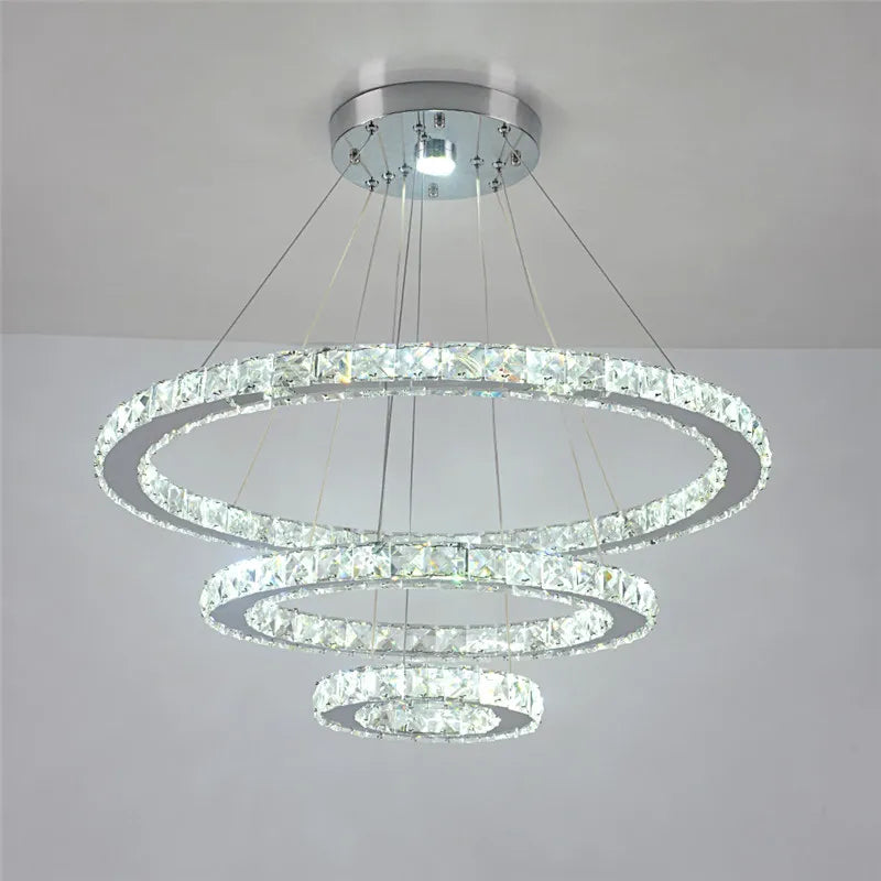 VETRULUS Crystal LED Modern Pendant Light Chandelier