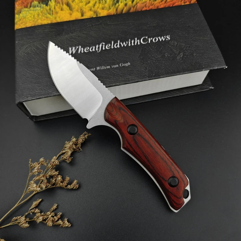 BM 15017 Two-tone G10 Handle 8Cr13Mov Blade Fixed Blade Straight Knife Outdoor Hunting Self-defense EDC with Sheath Knives