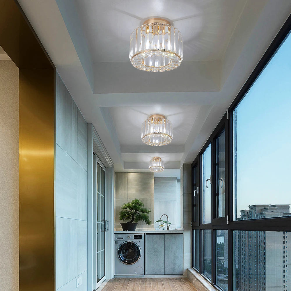 GreeLustr Modern Crystal Pendant Light Chandelier for Living Room