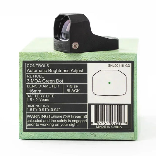 Sentinel 1x16 Compact Reflex 3 MOA Red Dot Sights RMSC Footprint Shake Wake Motion Sensing Manual Brightness for Glock 43X MOS