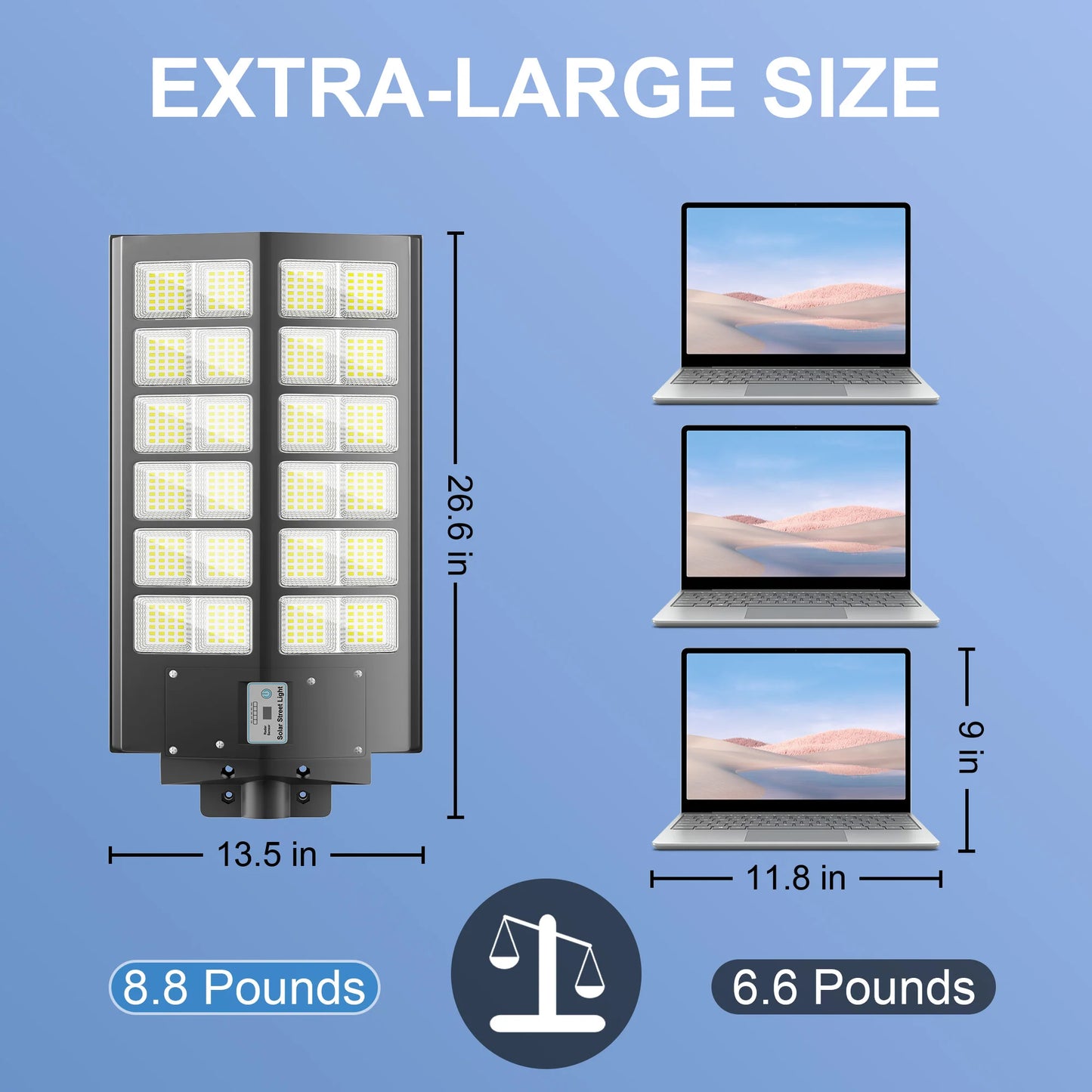 4-Pack Outdoor Solar Street Lights IP65 Waterproof With Motion Sensor