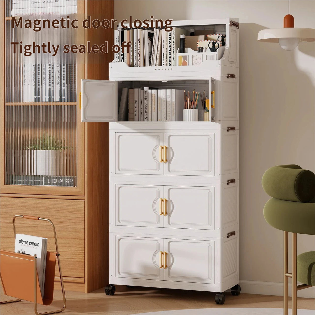 Multi Layer Foldable Plastic Snack And Toy Storage Rack