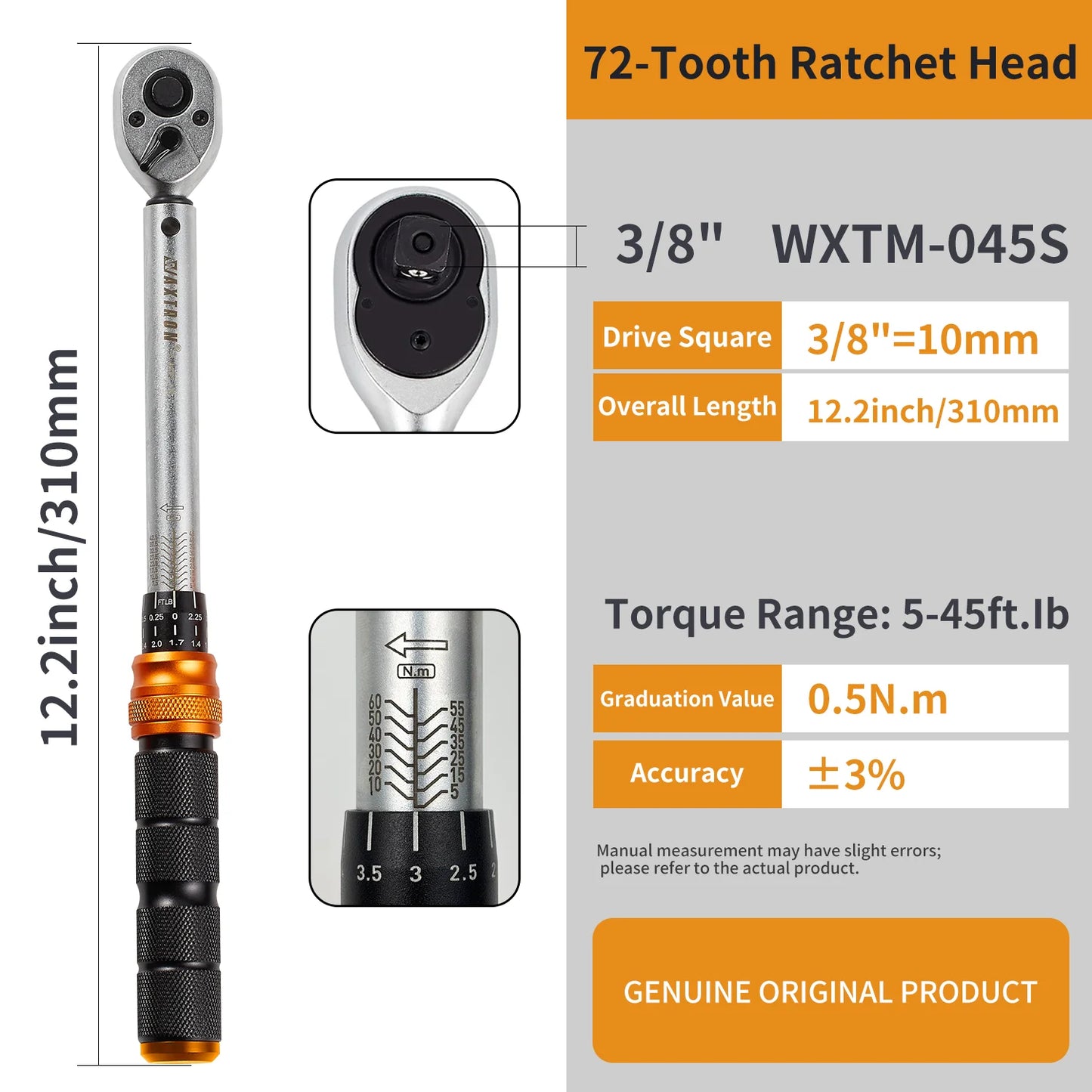 Waxtron Torque Wrench Professional Maintenance Tool for Motorcycles