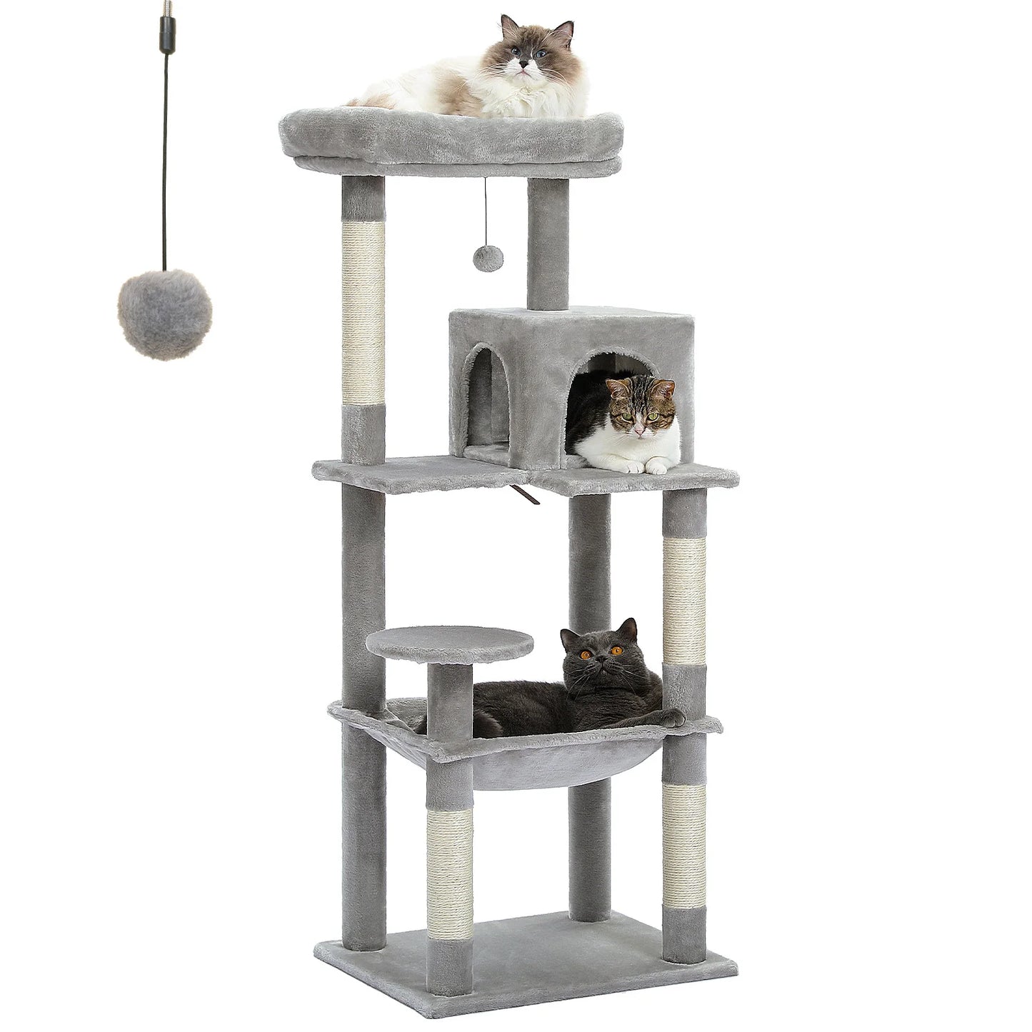 PAWZ Road 5-Level Cat Tree Indoor Tower With Hammock
