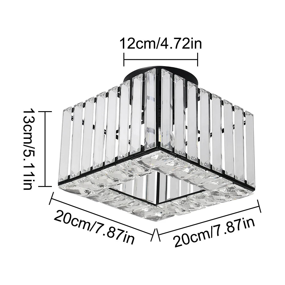 GreeLustr Modern Crystal Chandeliers Ceiling Light With E27 Led