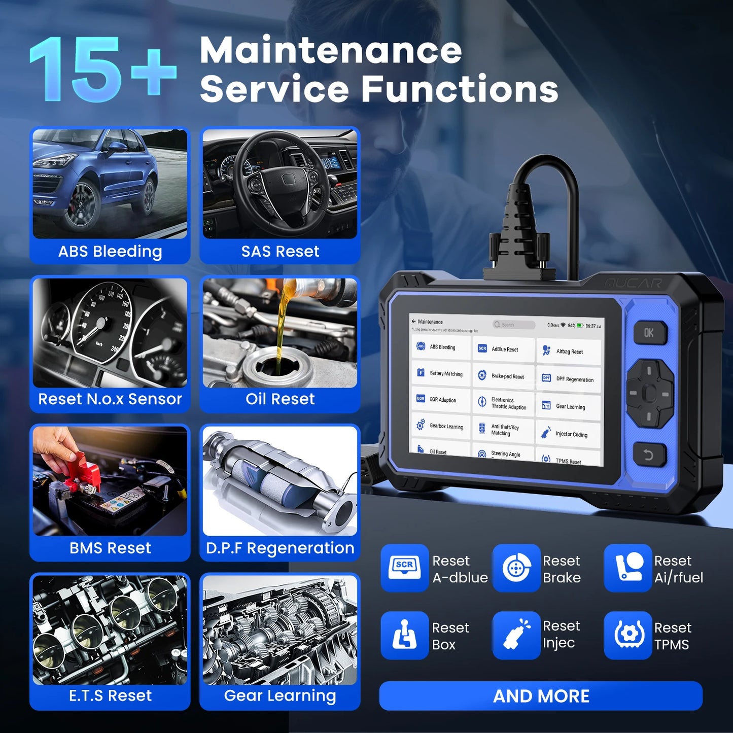 MUCAR 632 OBD2 Diagnostic Tool AI Assisted Bidirectional CANFD Protocol ECM