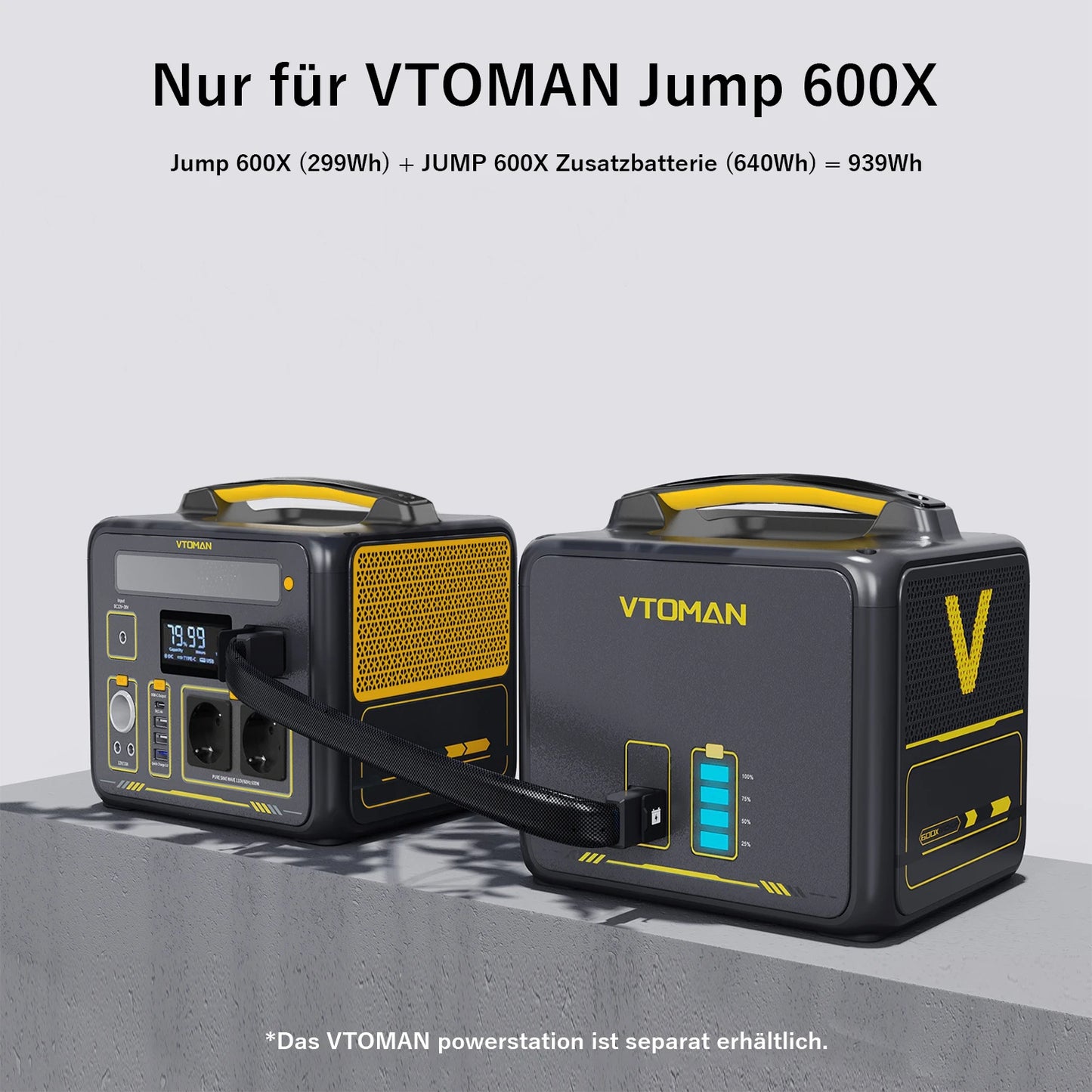 VTOMAN 600W Extra Battery 640Wh For JUMP600X Power Station