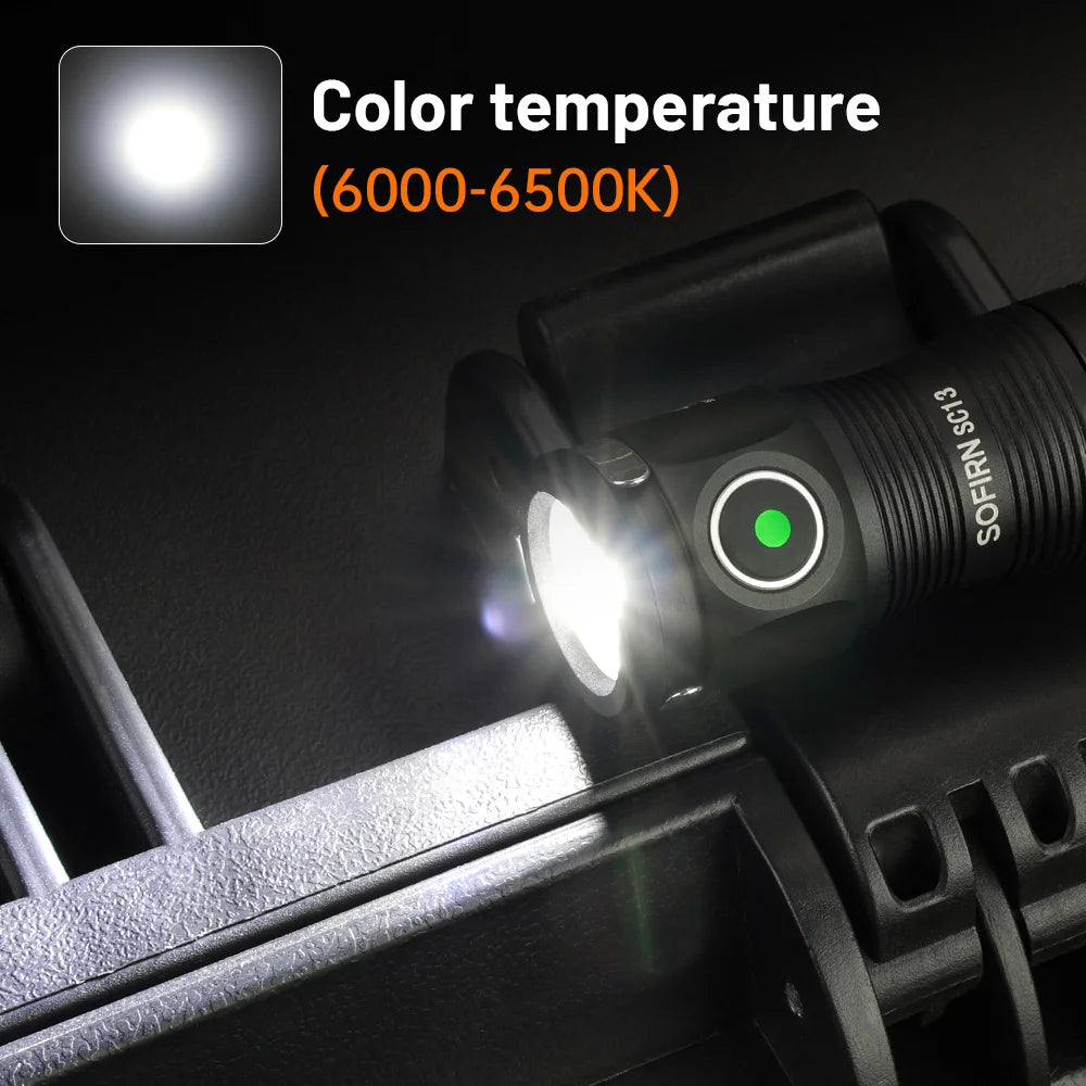 Sofirn Mini SC13 SST40 LED Flashlight 1300lm Keychain
