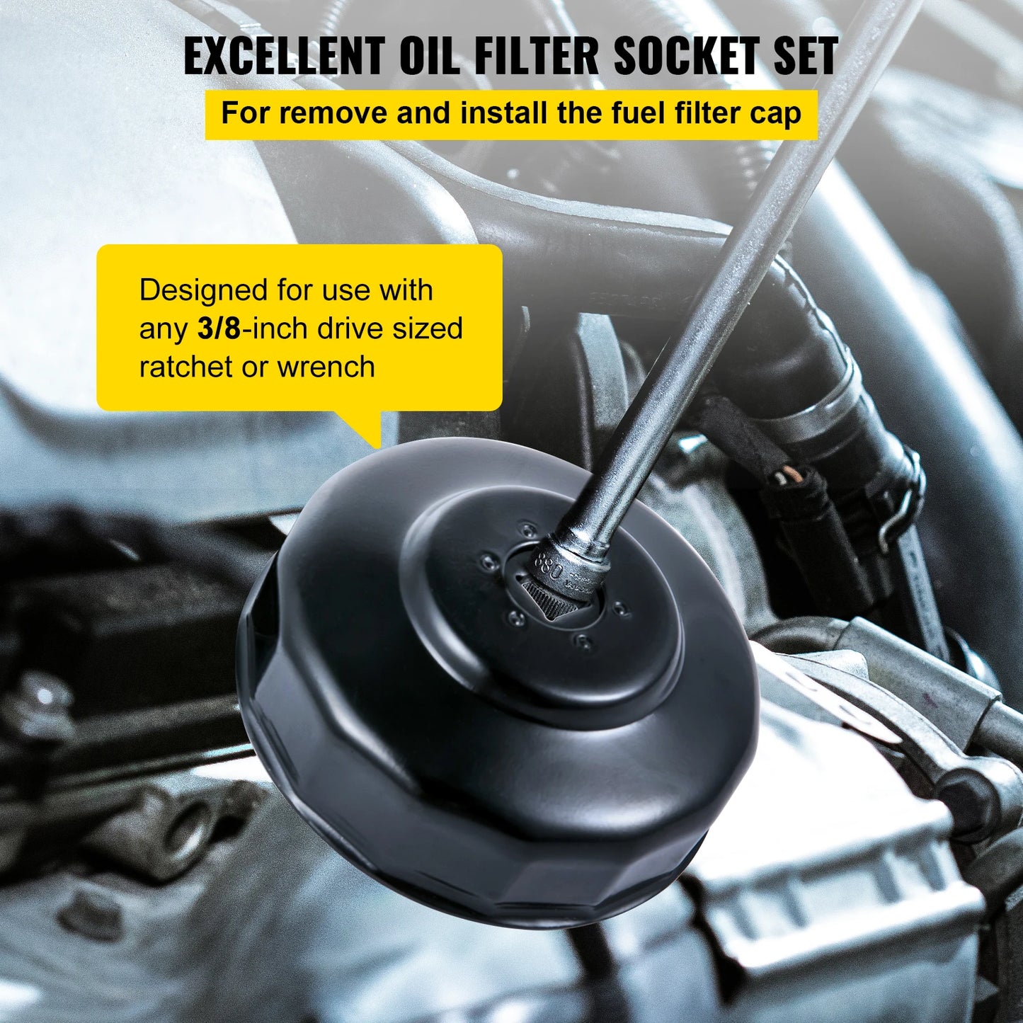 SucceBuy Oil Filter Socket Set 14 Pieces Wrench Set