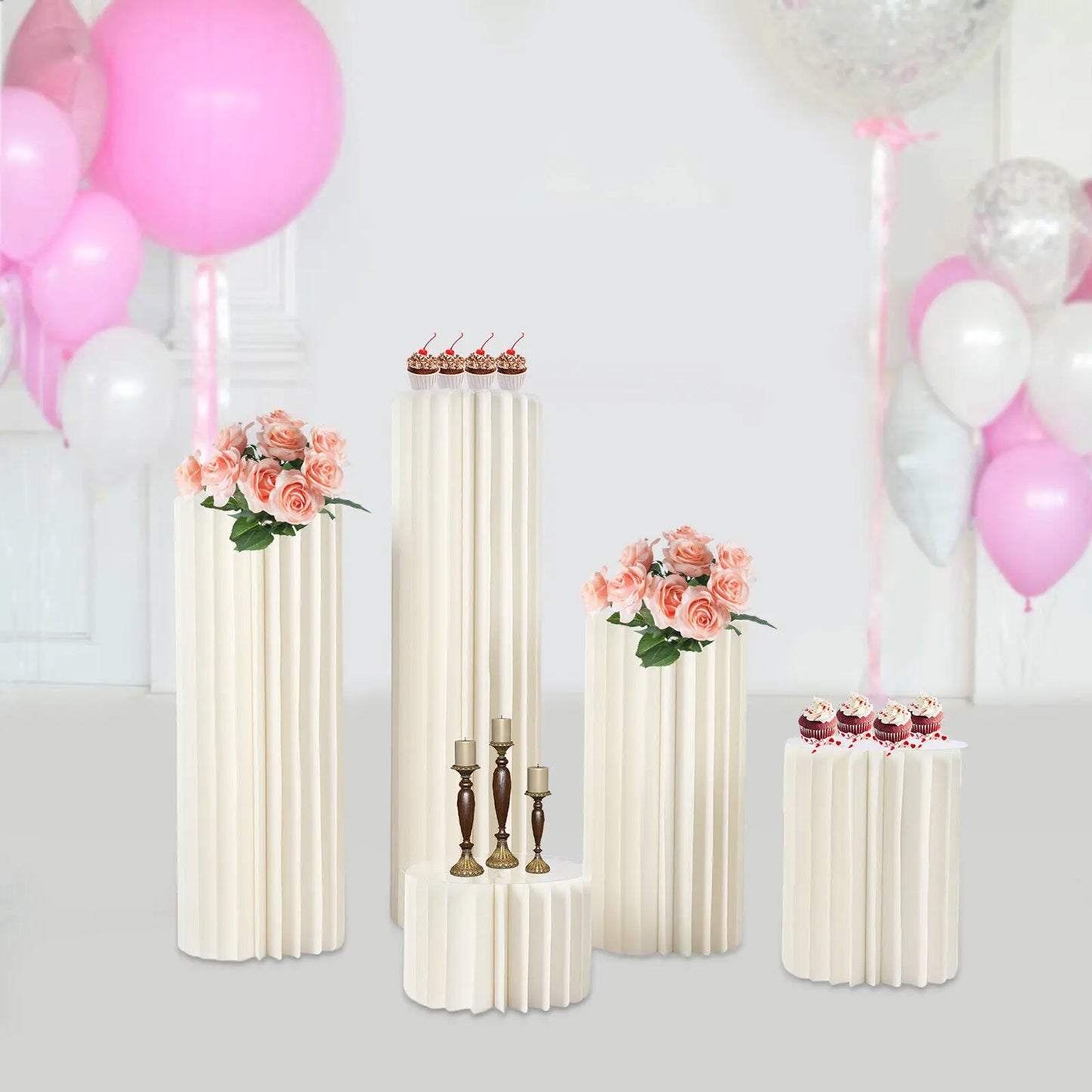 NONECN Wedding Centerpieces Cardboard Vases Set For Party Tables