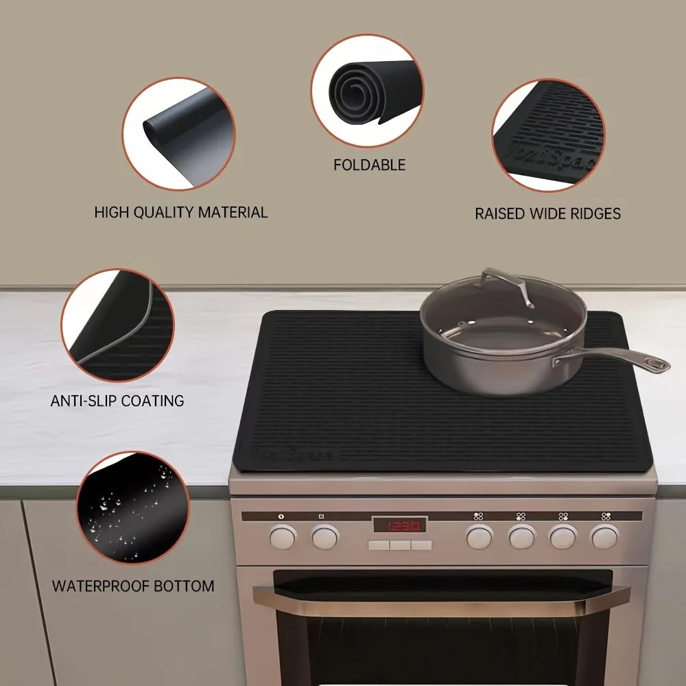 Silicone Stove Top Cover Mat for Glass Cooktops Heat Resistant