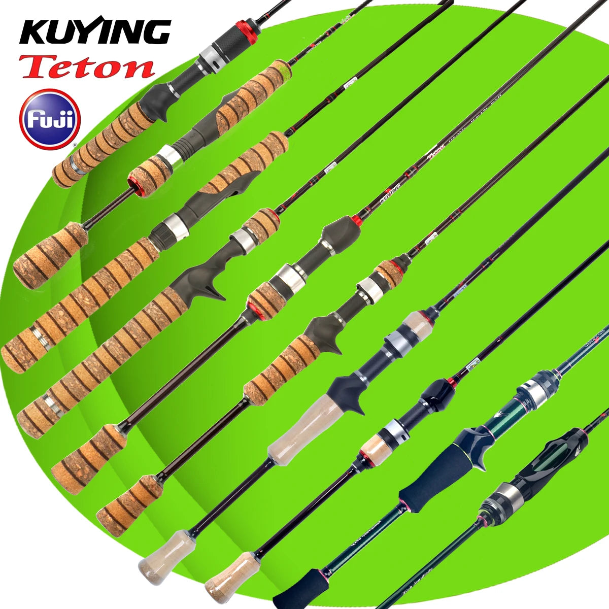 Kuying Teton Spinning Casting Rod BFS Pole Carbon 0.8-8g 1-8lb