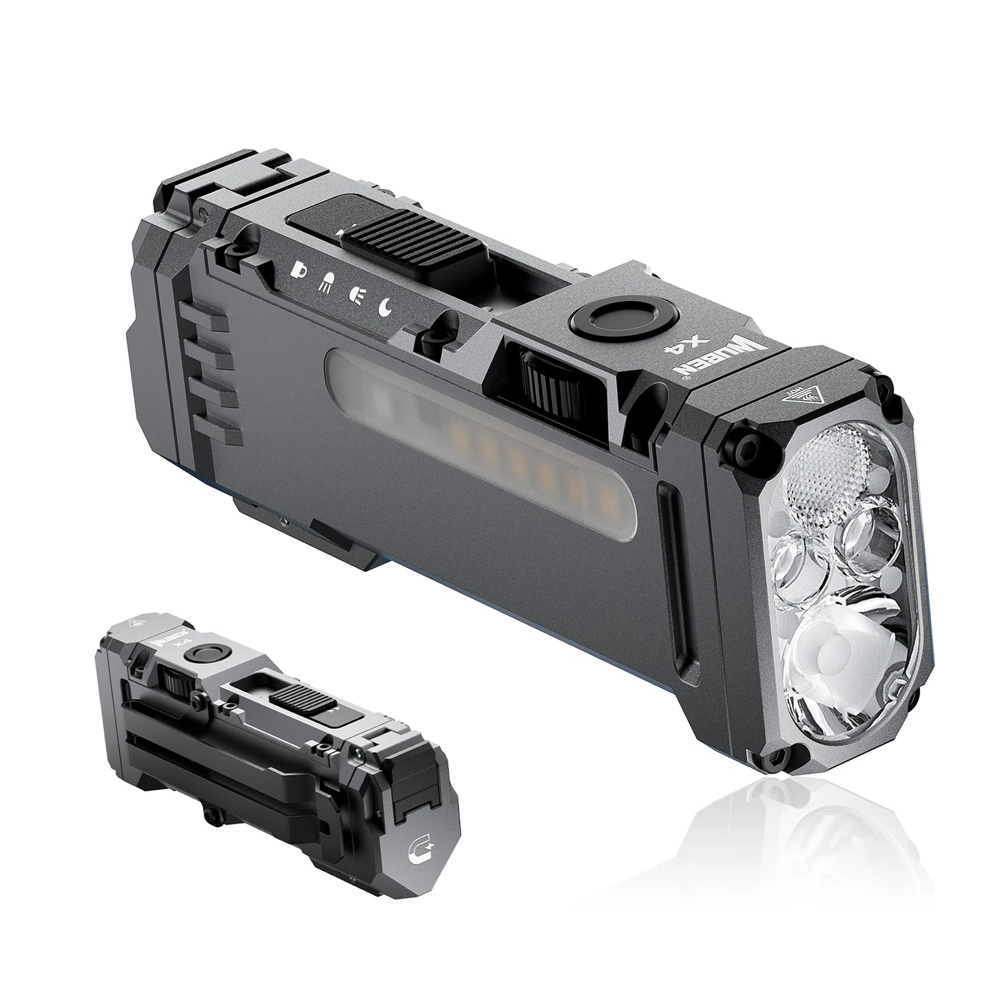 WUBEN X4 EDC Flat Flashlight RGB 1600 Lumens Magnetic IP68