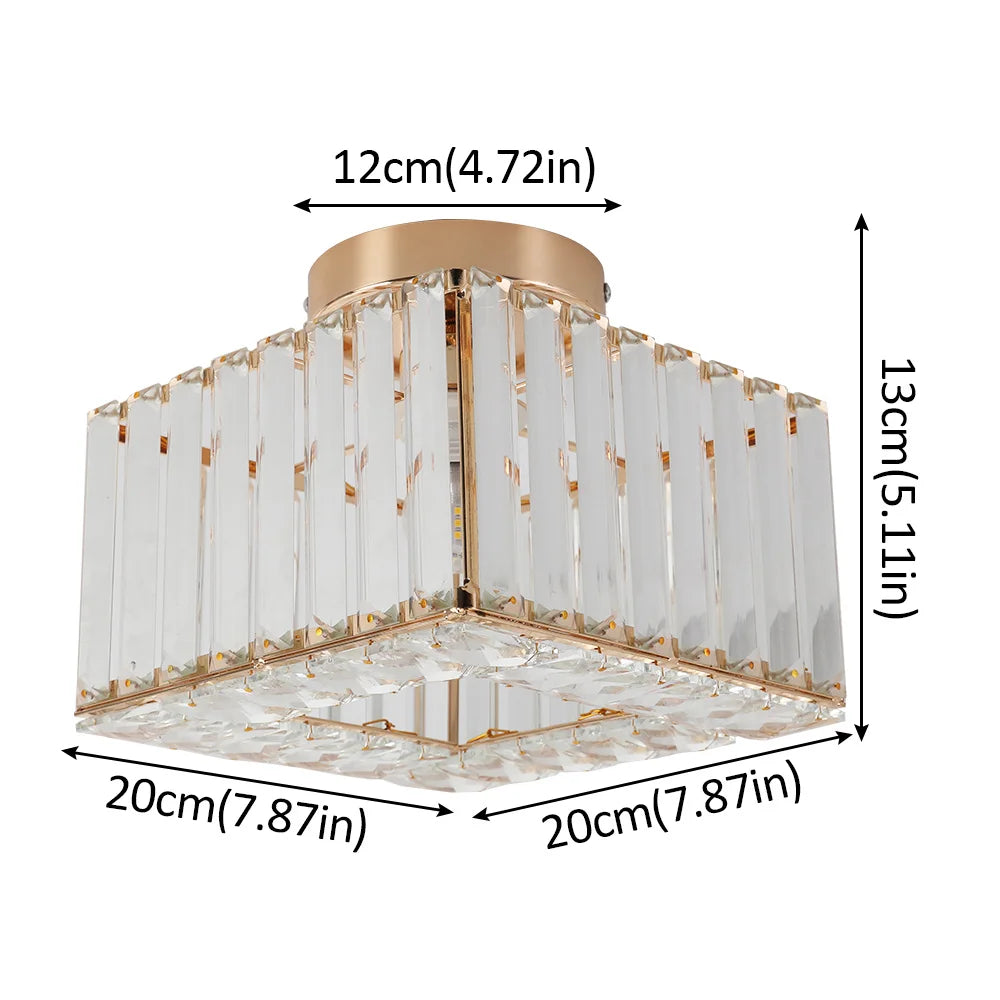 GreeLustr Modern Crystal Chandeliers Ceiling Light With E27 Led