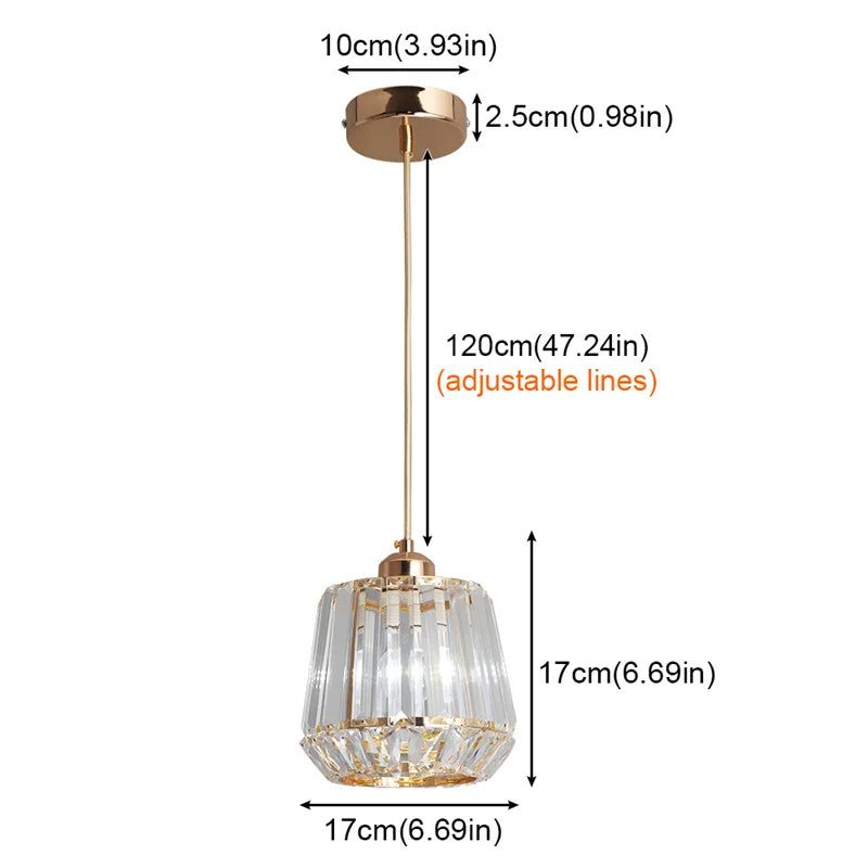 GreeLustr Crystal LED Chandelier Light Pendant Ceiling Lamp