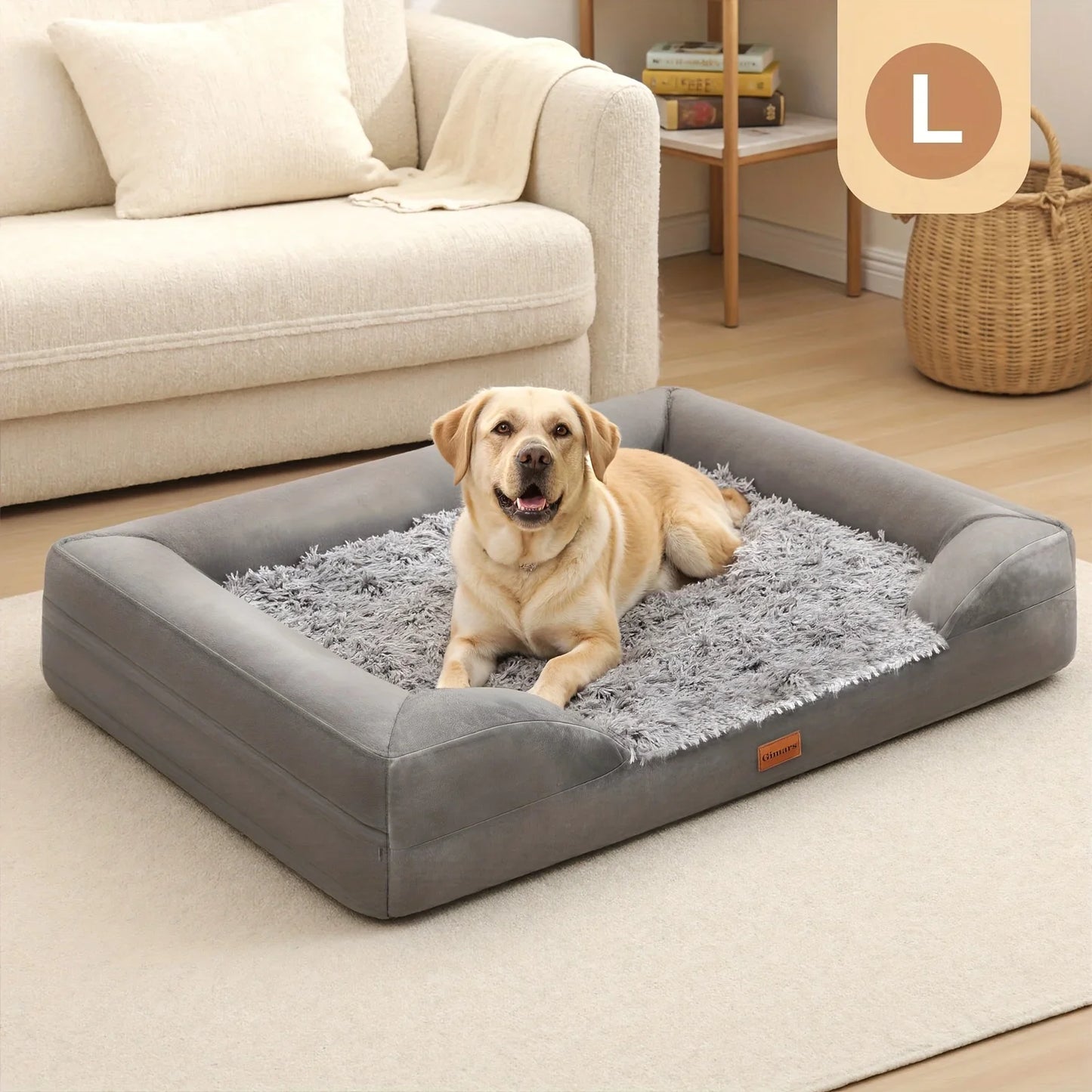 Gorsmoon Orthopedic Egg Foam Dog Bed With Removable Washable Cover