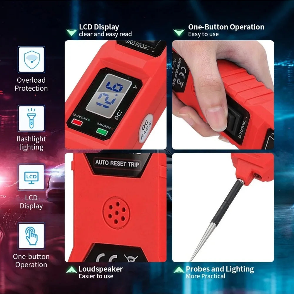 Automotive Circuit Tester With Voltage Display Car Power Probe Kit