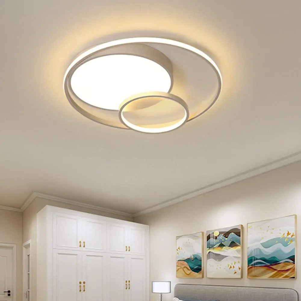 LED Flush Mount Ceiling Light Three-Ring Chandelier Modern