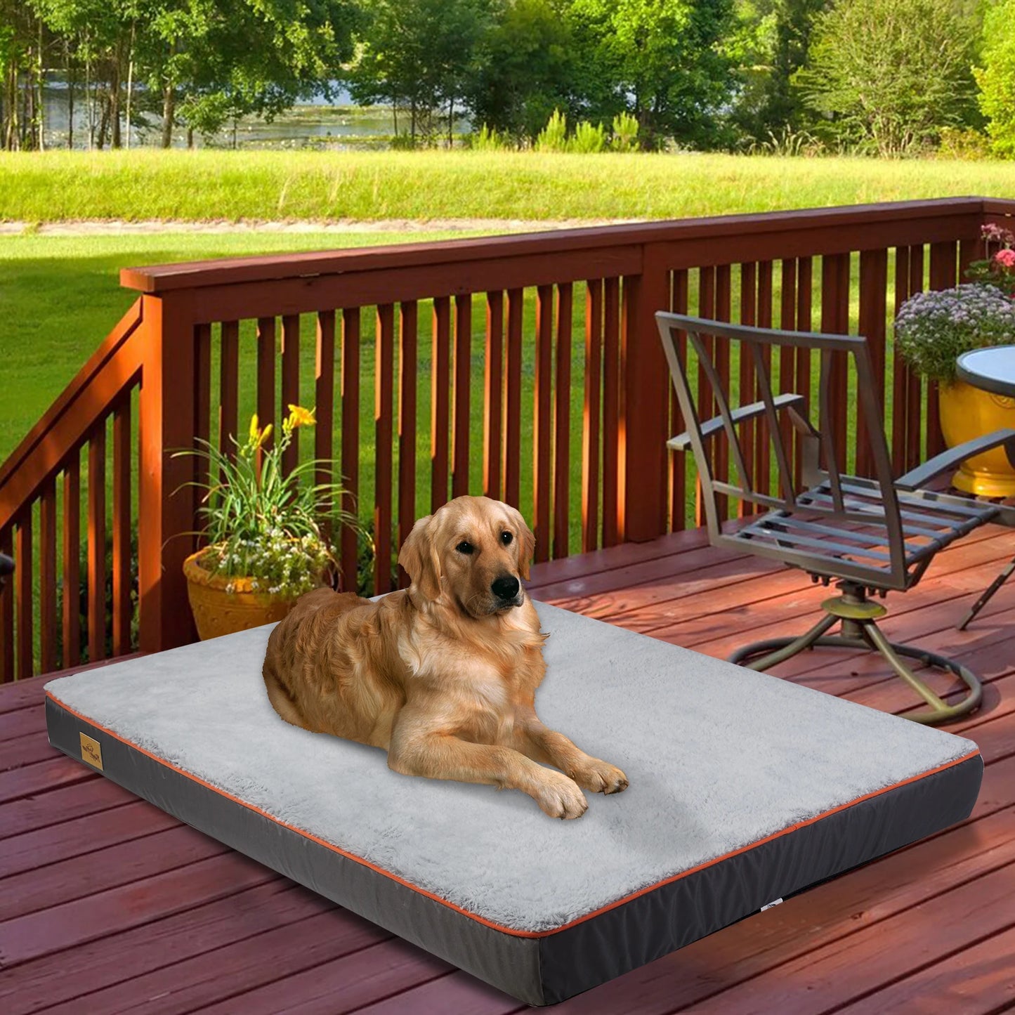 BINGOPAW Orthopedic Memory Foam Dog Bed With Washable Cover