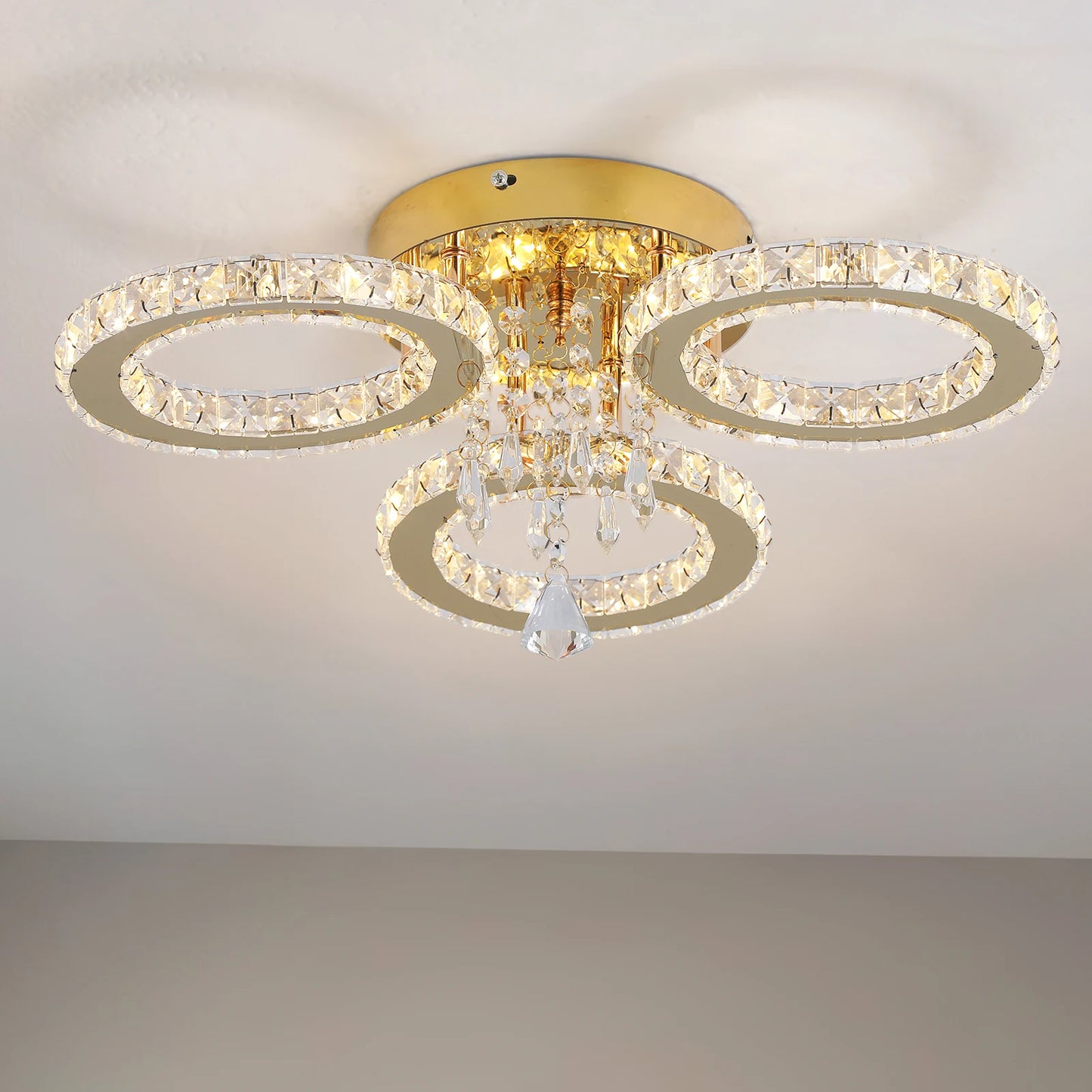 Vinilky Crystal Ceiling Chandelier For Living Room And Dining