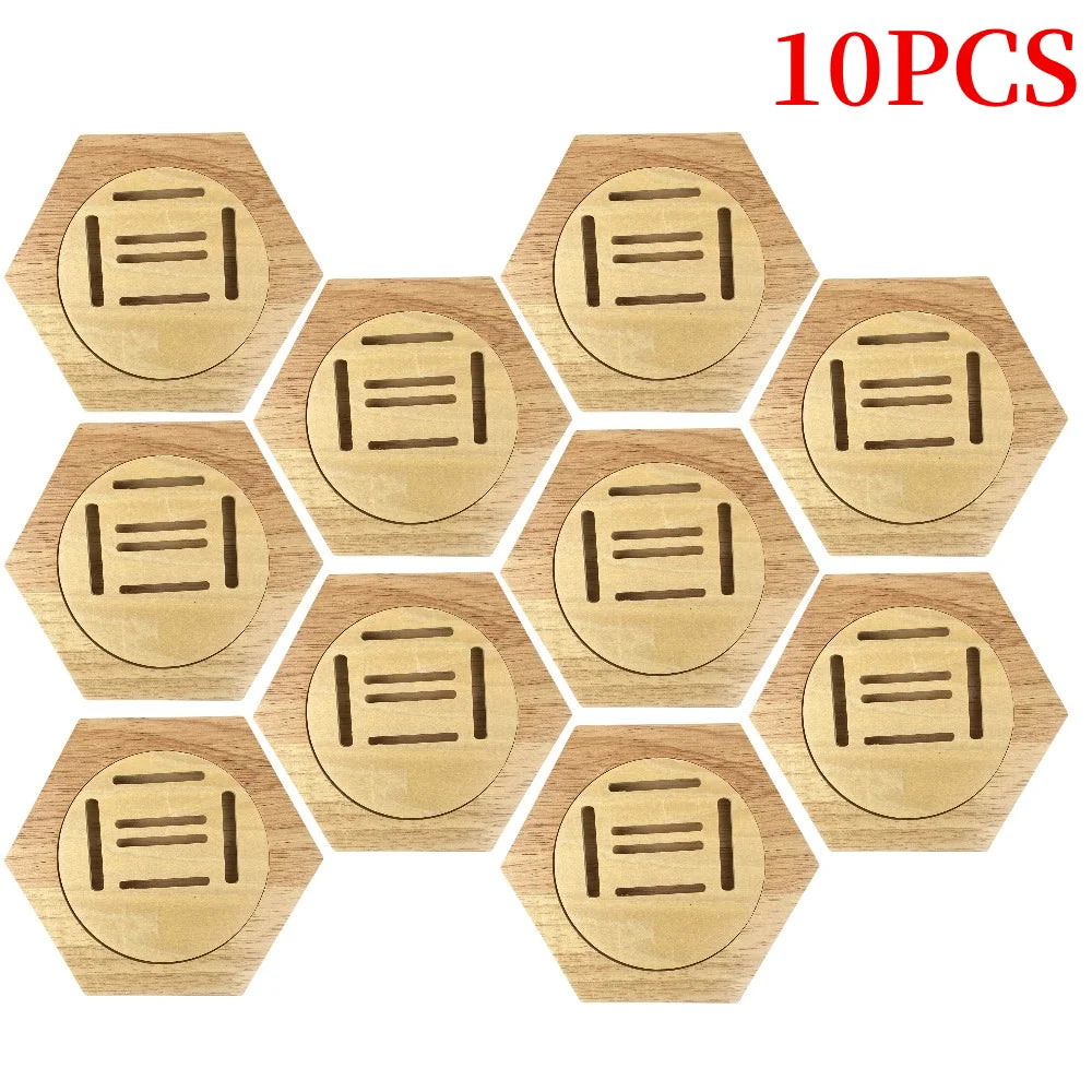 1-10Pcs Medal Display Stand Wooden Medal Hanger for Sport Track Field Running Creative Splicing Wall Hexagonal Honor Decor Rack